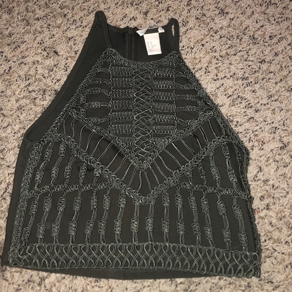 Green XS fashion crop top